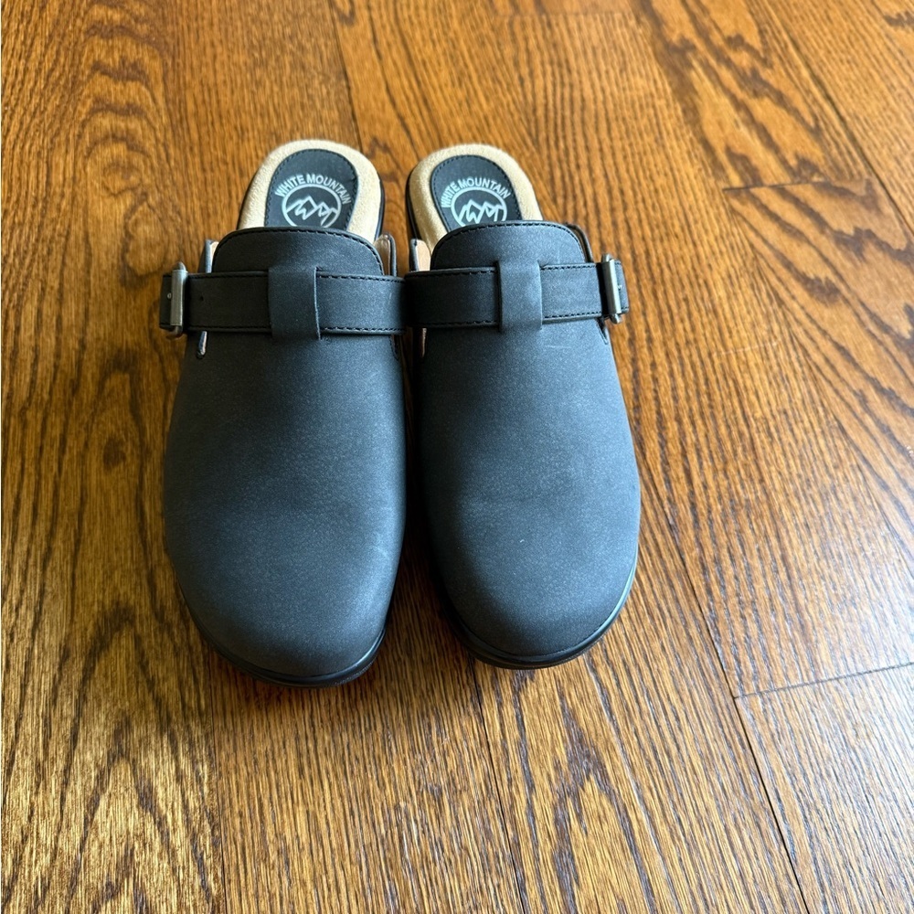 White Mountain Black Slip-On Clogs - Picture 3 of 3